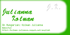 julianna kolman business card